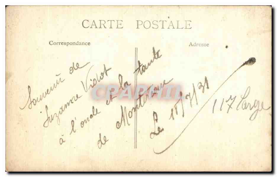 CARTE PHOTO Enfant fille Montereau 1931 Suzanne Violot  — Rückseite