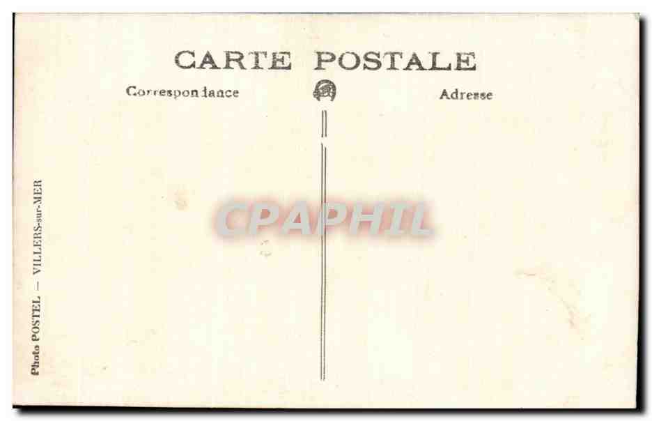 CARTE PHOTO Femme et enfant Villers sur Mer  — Verso