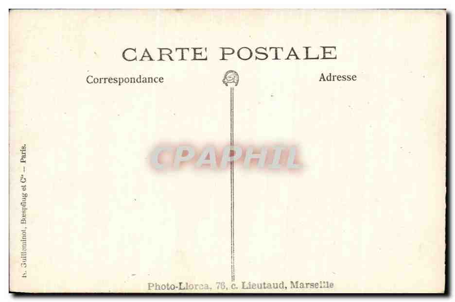 CARTE PHOTO Homme et enfant  — Rückseite