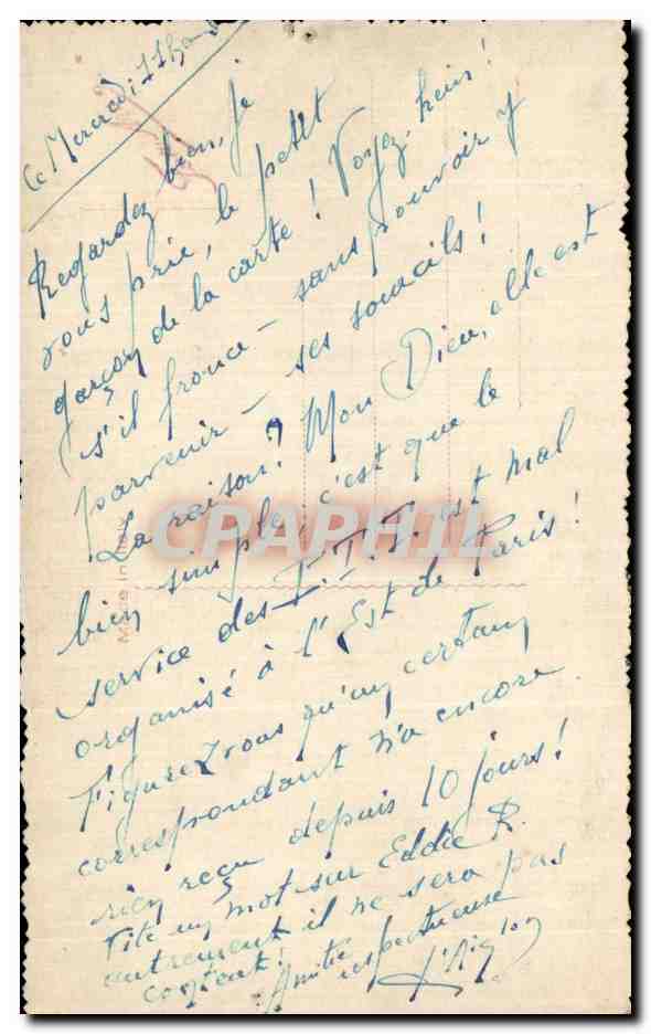 CARTE PHOTO Enfant Garcon — Rückseite