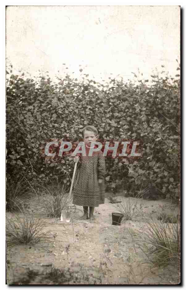 CARTE PHOTO Enfant Berck 