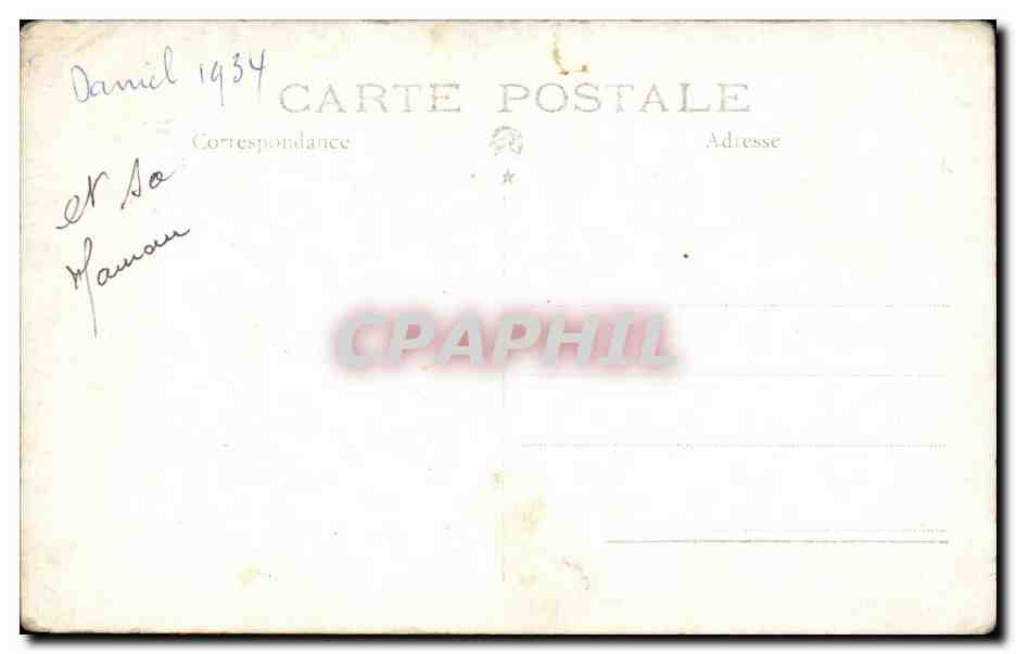 CARTE PHOTO Enfant Bebe et grand mere — Rückseite