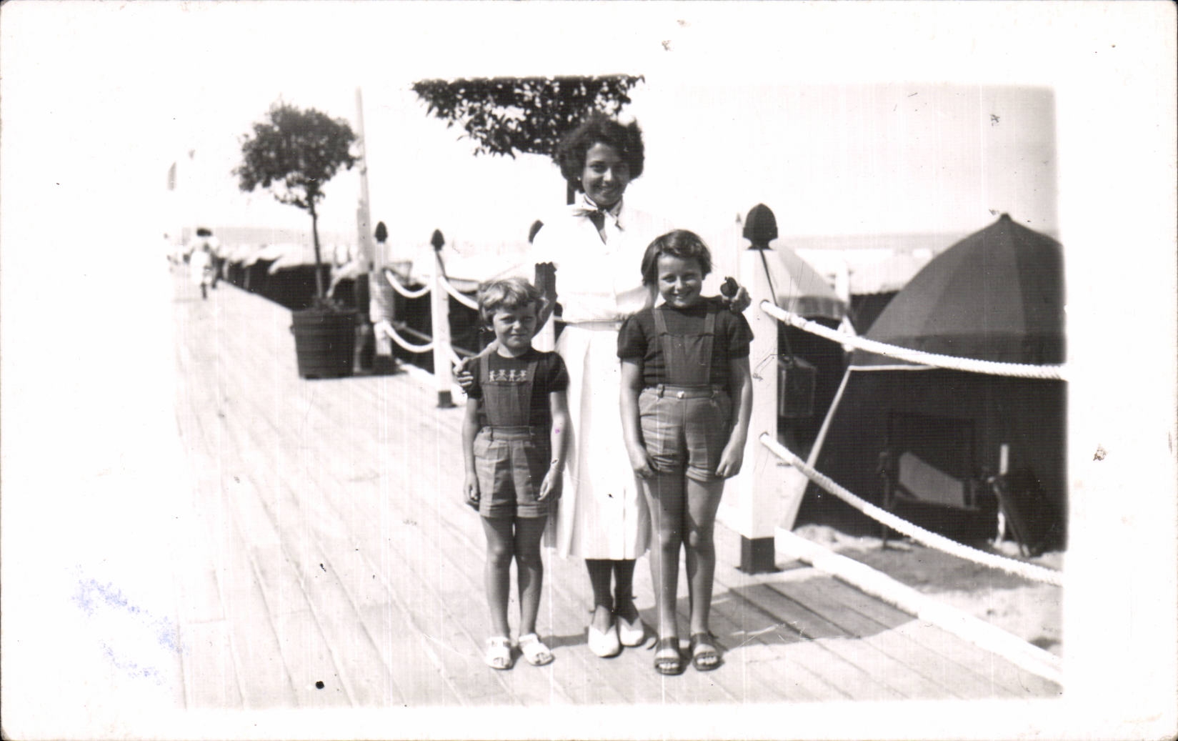CARTE PHOTO Enfants Deauville 