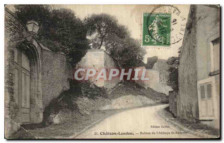 Chateau Landon - Ruines de l Abbaye St Severin - CPA 