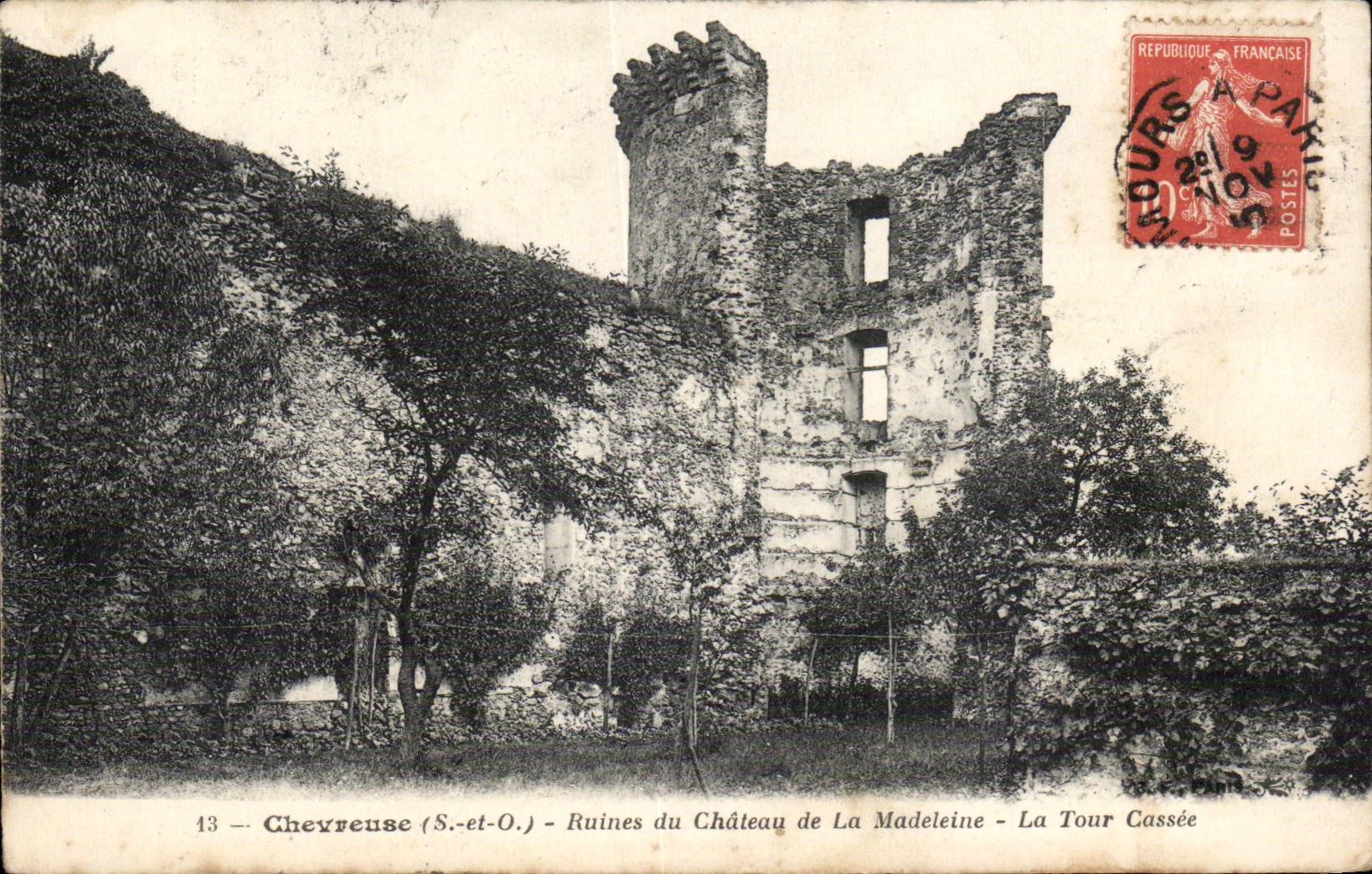 Chevreuse - Ruines du Chateua de la Madeleine - La Tour Cassee - CPA 