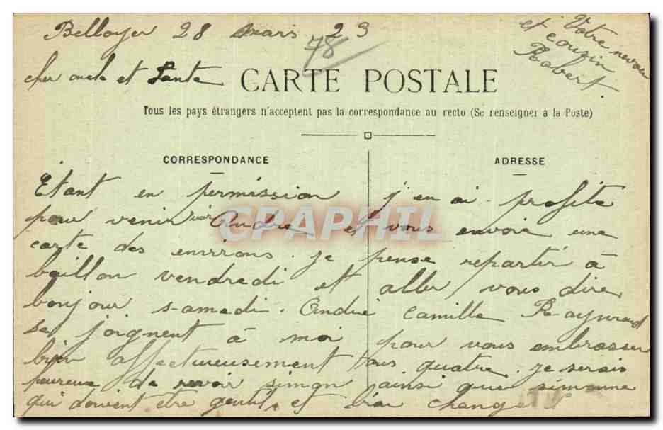 Vallee de Chevreuse - Le Chateau de la Madeleine - CPA  — Rückseite