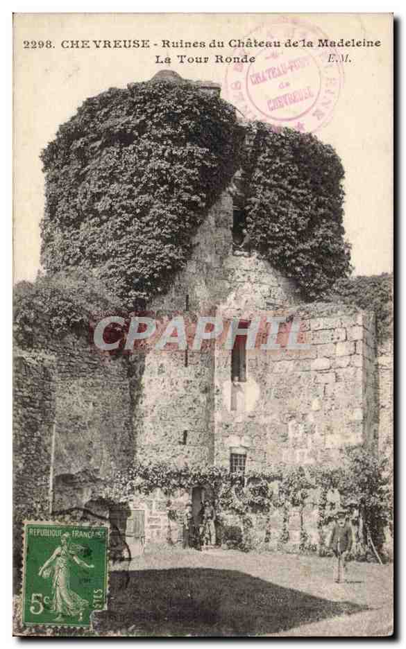 Chevreuse - Ruines du Chateau de la Madeleine - La Tour Ronde - CPA 
