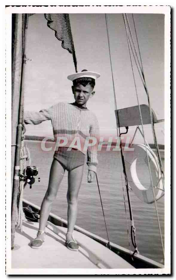 Fantaisie - Enfants - Young boy in sailor suit CARTE PHOTO -