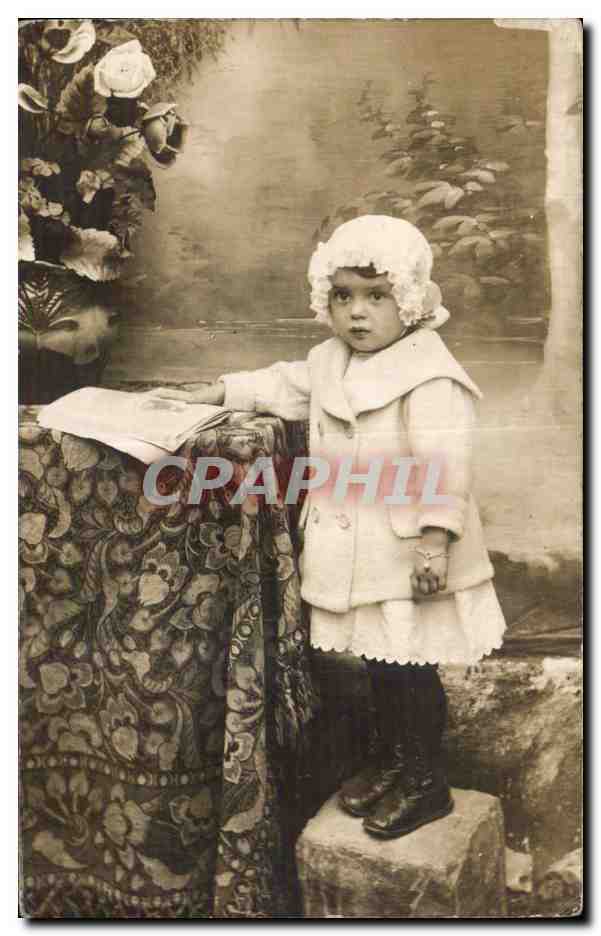Fantaisie - Enfants - Lovely girl with bonnet CARTE PHOTO -