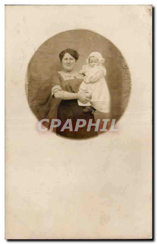 Fantaisie - Enfants - bebe - Mother and Baby CARTE PHOTO 
