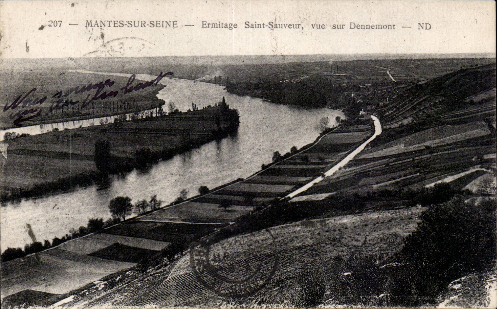 MANTES-SUR-SEINE — Ermitage Saint-Sauveur, vue sur Dennemont — ND
