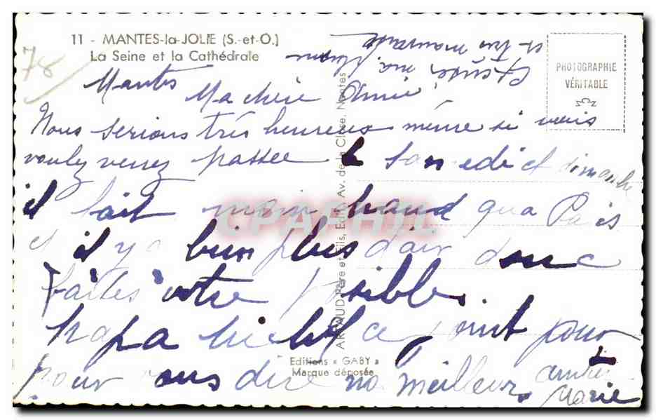 Mantes-la-Jolie — La Seine et la Cathédrale — Éditions Gaby — Reverso