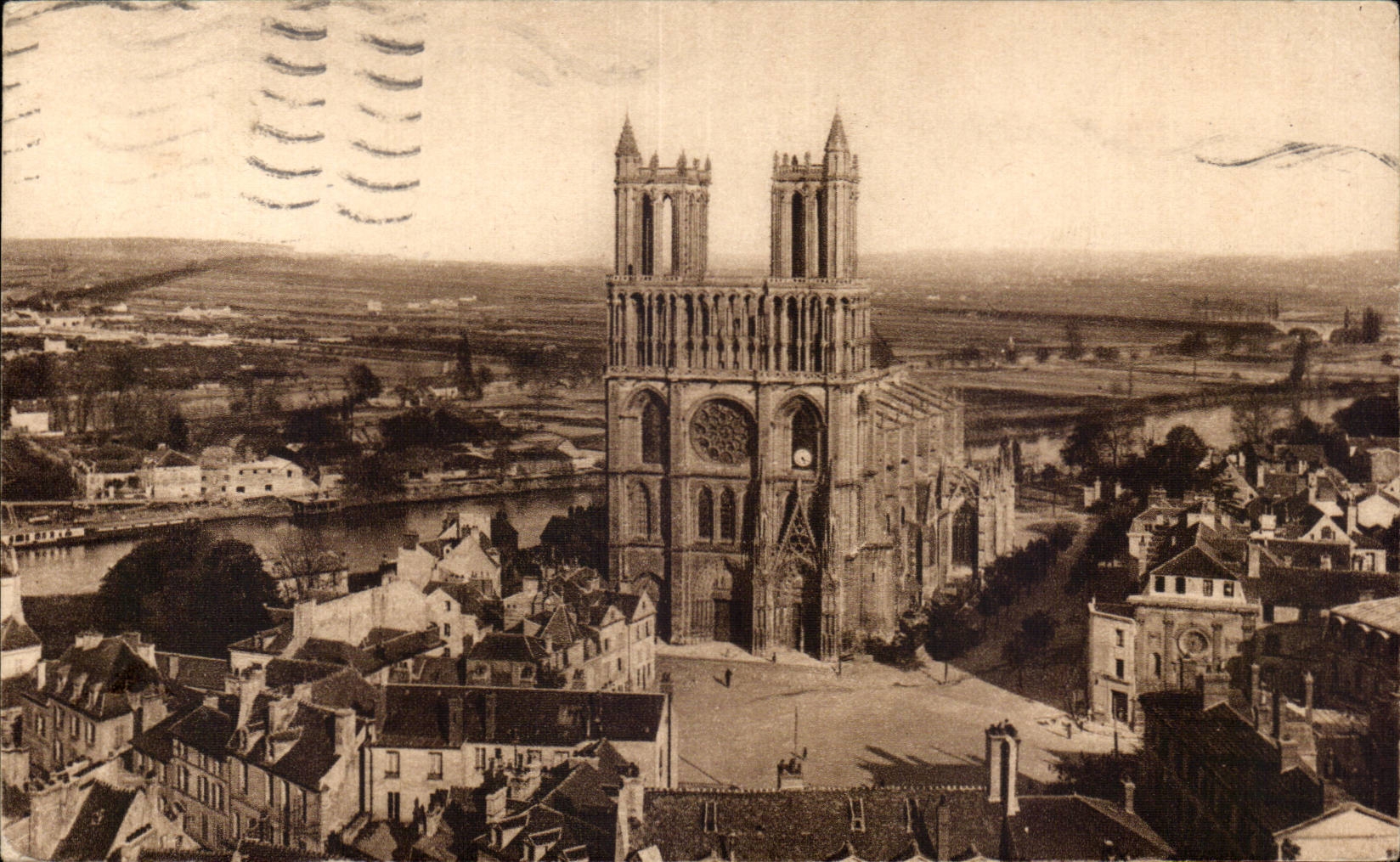 Mantes-la-Jolie — Panorama vu de la Tour Saint-Maclou — Édition M. PHILIPPE