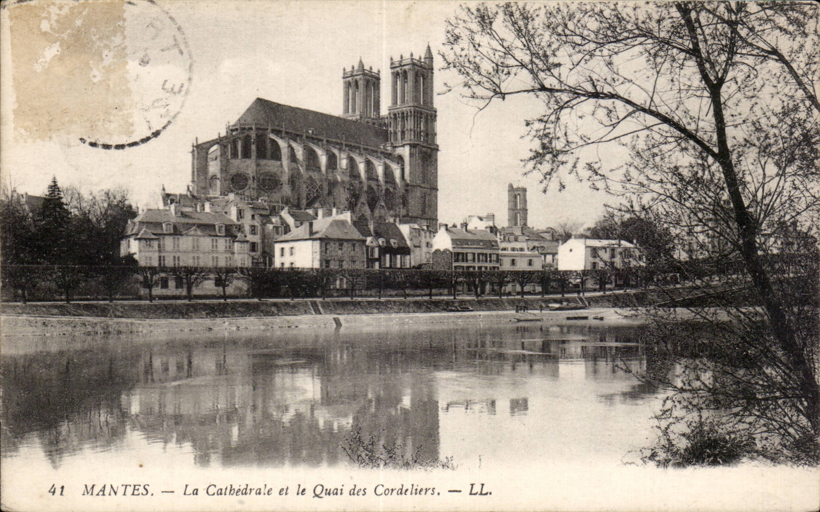 Mantes-la-Jolie — La Cathédrale et le Quai des Cordeliers — LL.