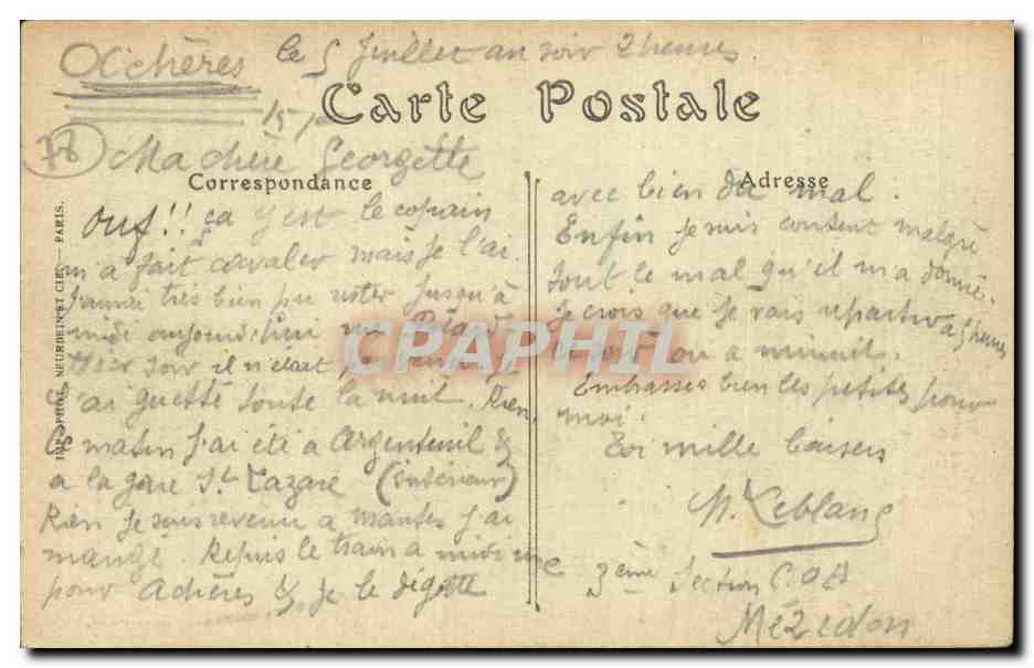 Mantes sur Seine - Vue sur le Vieux Port - L Eglise Notre Dame - CPA  — Verso