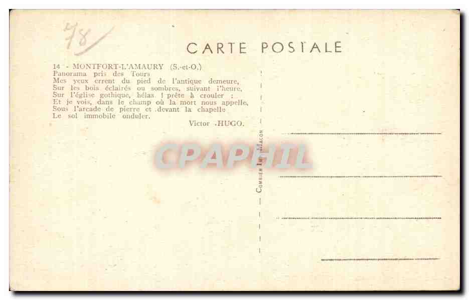 Montfort-l'Amaury — Panorama pris des Tours — Combier Imprimeur — Reverso