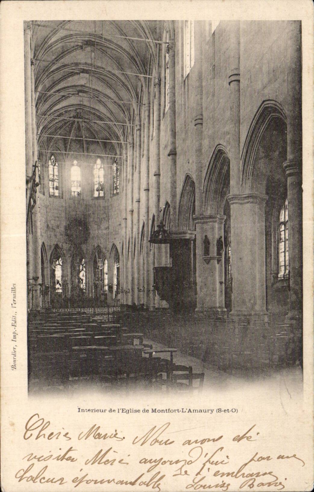 Intérieur de l'Église de Montfort-L'Amaury (S-et-O) — Boucher, Imp.-Édit., Terville — n°78