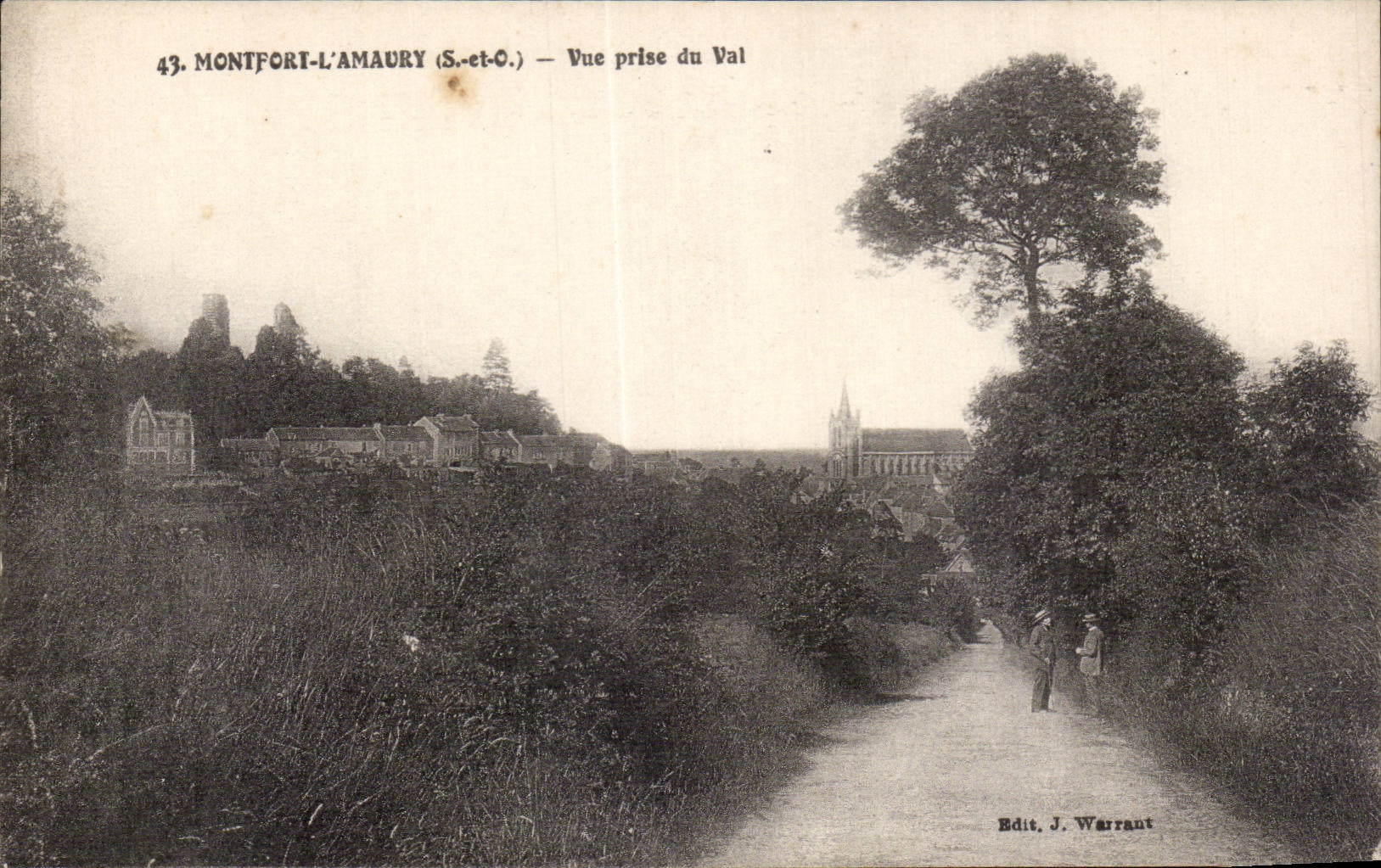 Montfort-l'Amaury (S.-et-O.) — Vue prise du Val — Edit. J. Warrant