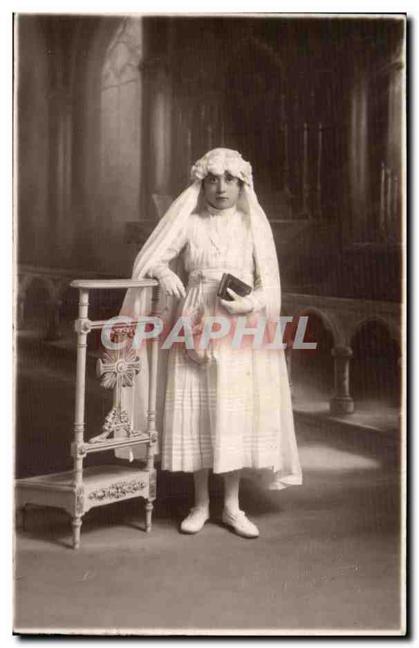 CARTE PHOTO Folklore Costume Enfant Bourges 