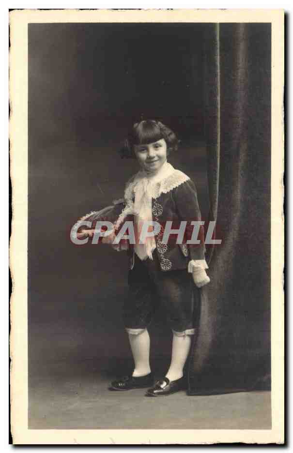 CARTE PHOTO Folklore Costume Enfant