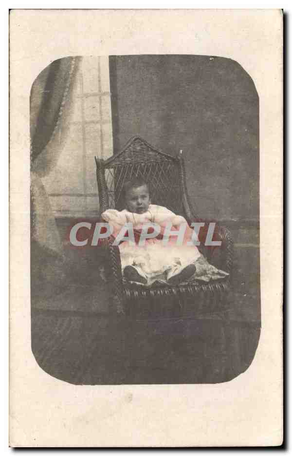 CARTE PHOTO Folklore Costume Enfant Bebe