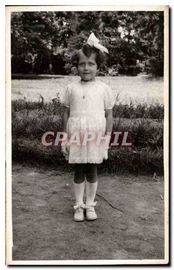 CARTE PHOTO Folklore Costume Enfant Communiante