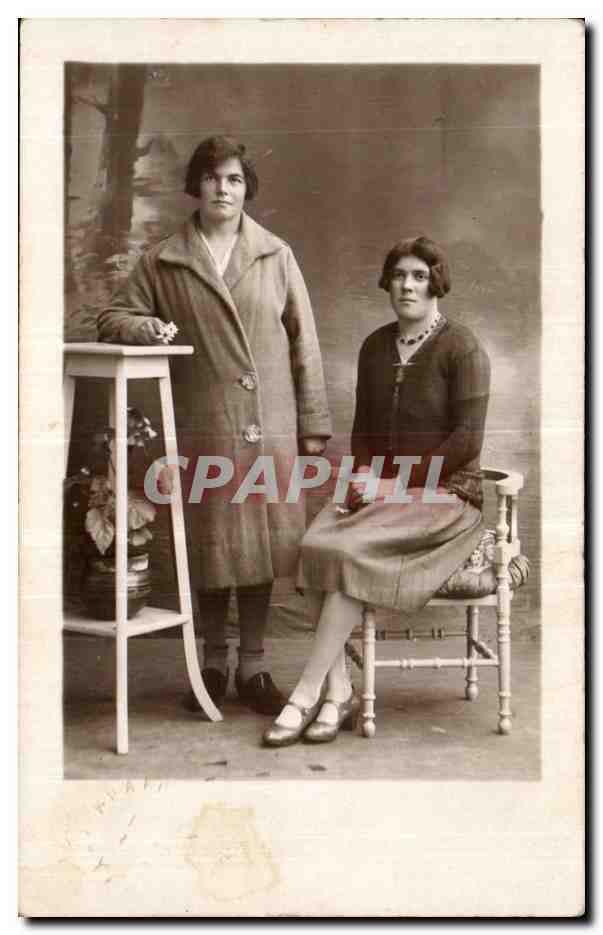 CARTE PHOTO Folklore Costume Femmes