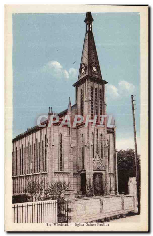 Le Vésinet — Église Sainte-Pauline — Éditeur Trassondine Ba ar du Vésinet