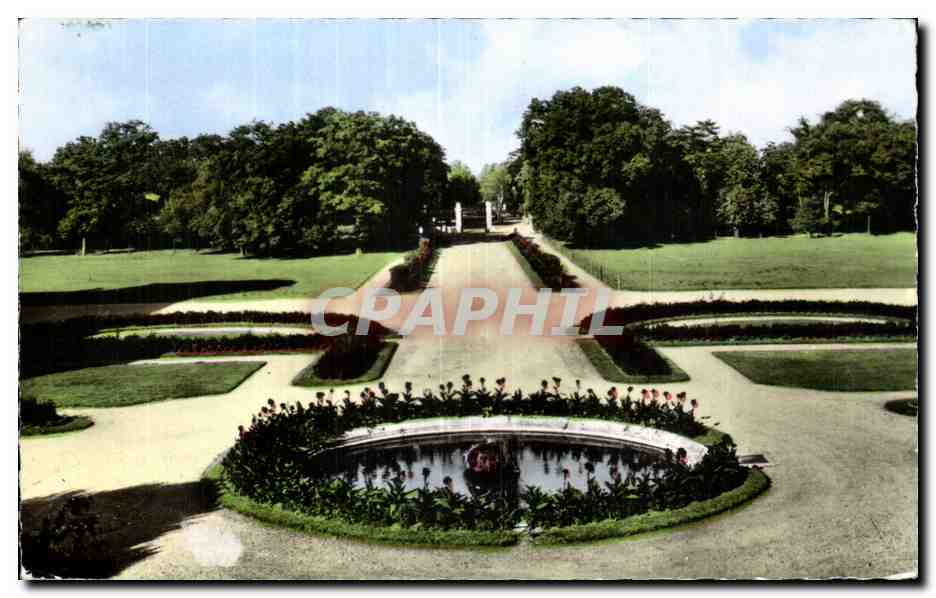 Jardin de l'Établissement National de Convalescentes du Vésinet — Allée principale et Cour d'Honneur — Éd. Beaujan