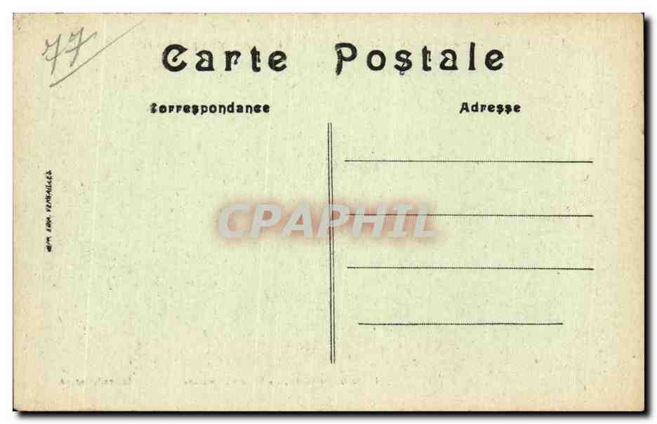 Tarjeta postal antigua La Ferte sous Jouarre Vista general — Reverso