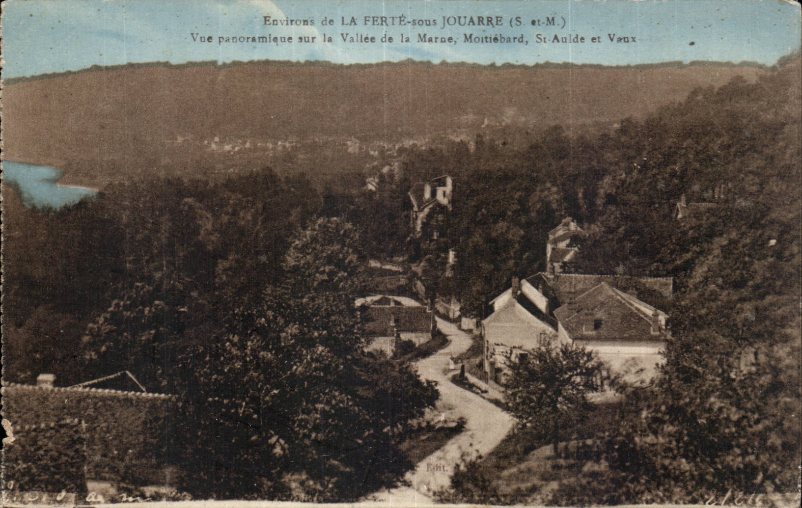 CPA Environs de la Ferte sous Jouarre Vue panoramique sur la vallee de la Marne Moitiebard St Aulde et Vaux