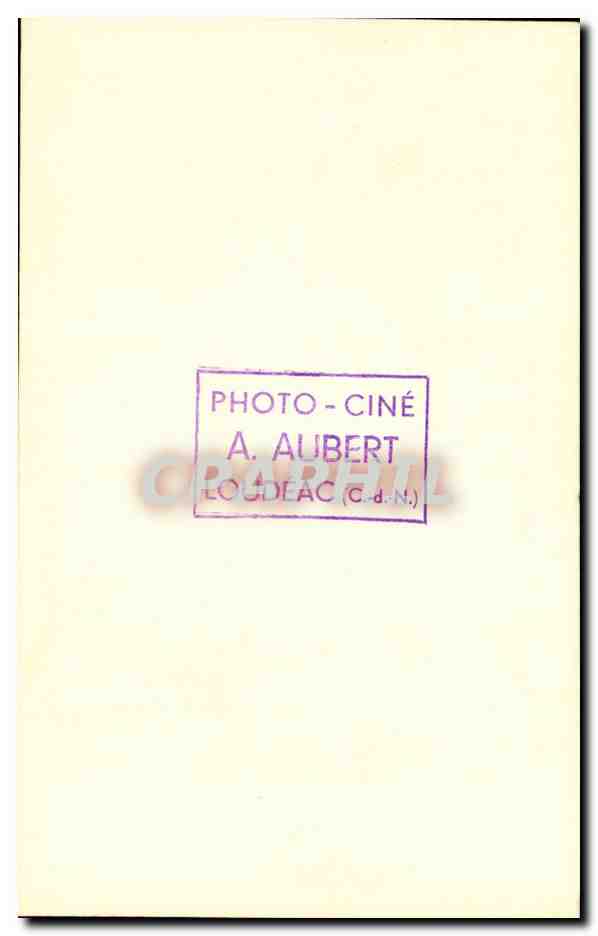 CARTE PHOTO Folklore Costume Femme Loudeac — Verso