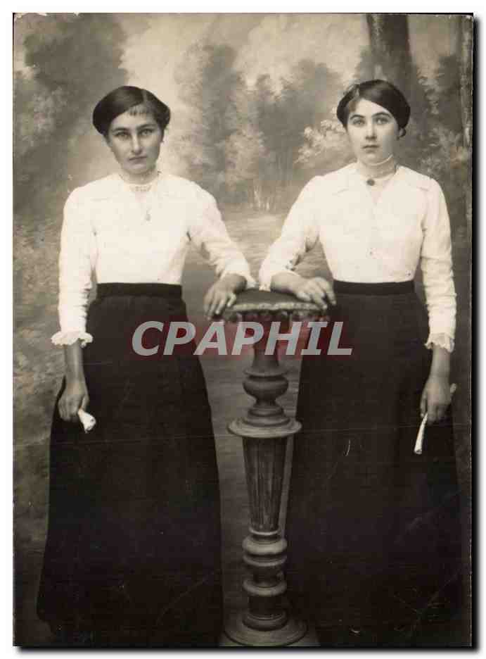 CARTE PHOTO Folklore Costume Femmes