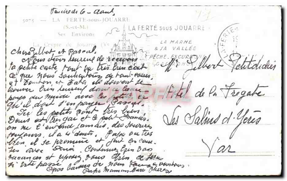 La Cripta de Jouarre — Editor E. Mignon, número de serie no visible — Reverso