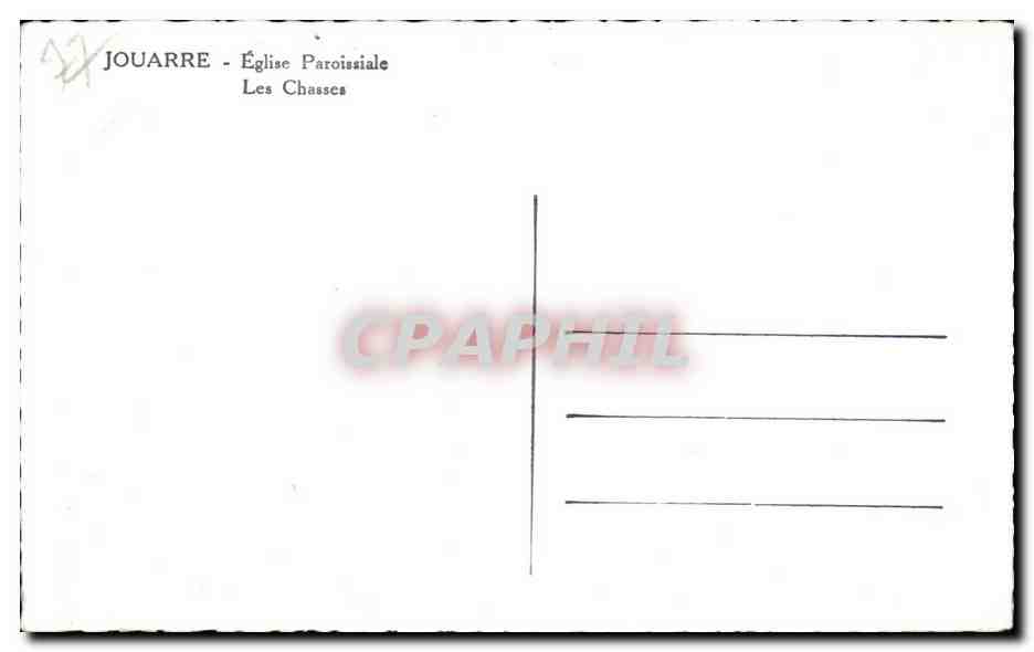 Intérieur de l'église paroissiale de Jouarre — Les Chasses — éditeur inconnu — Verso