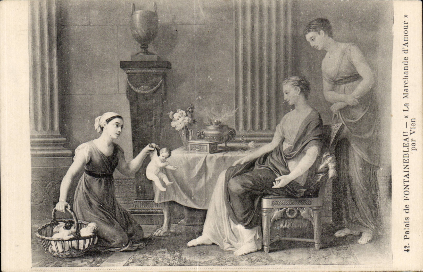 La Marchande d'Amour — Palais de Fontainebleau — par Vien