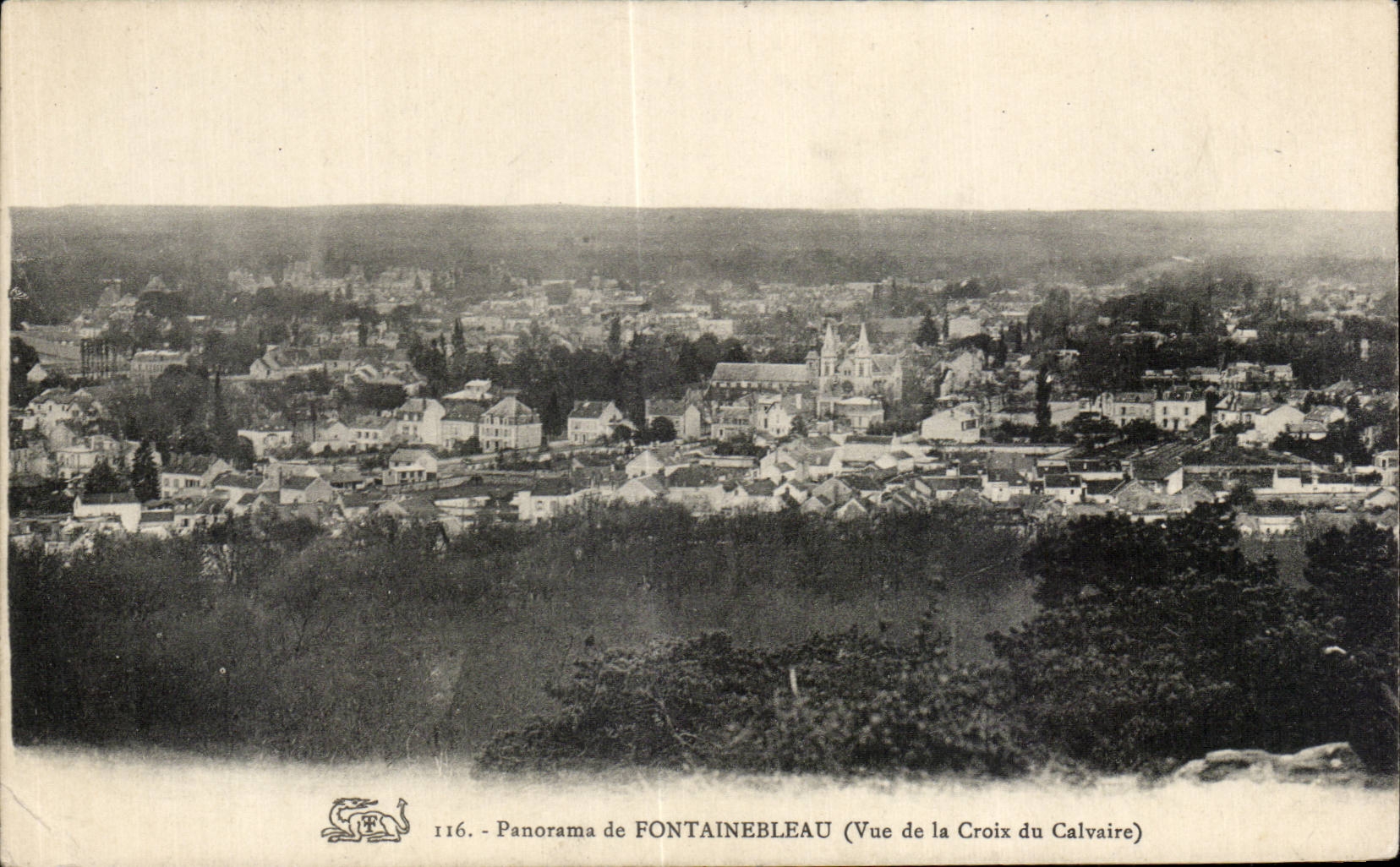 Fontainebleau — Panorama vu de la Croix du Calvaire — éditeur inconnu, n° 116