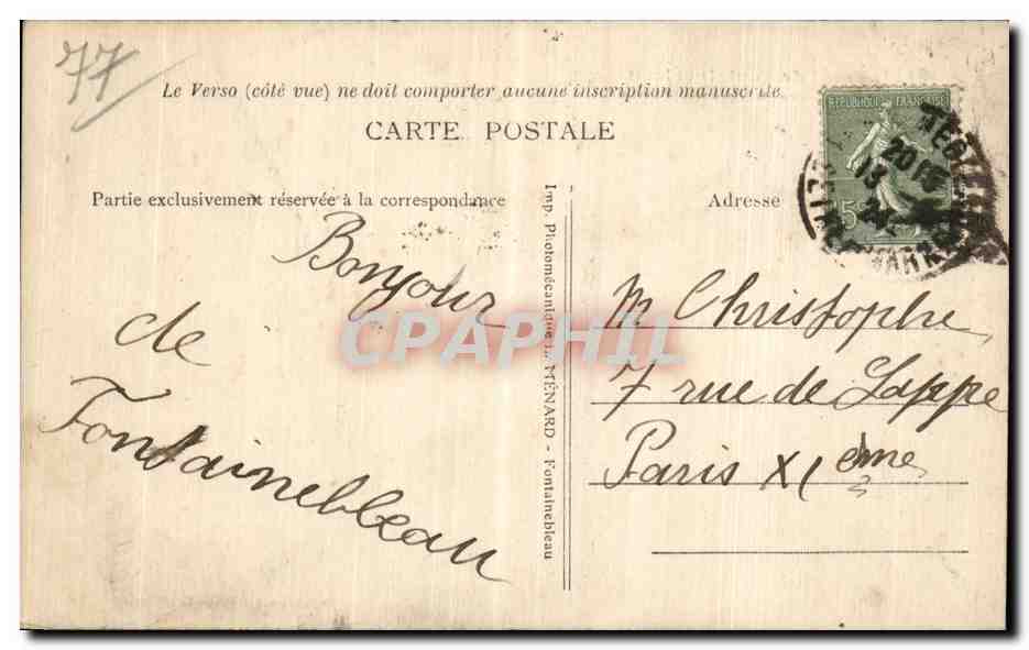 Forêt de Fontainebleau — La Mare aux Biches (Gorges d'Apremont) — Collection Artistique L. M. — Reverso