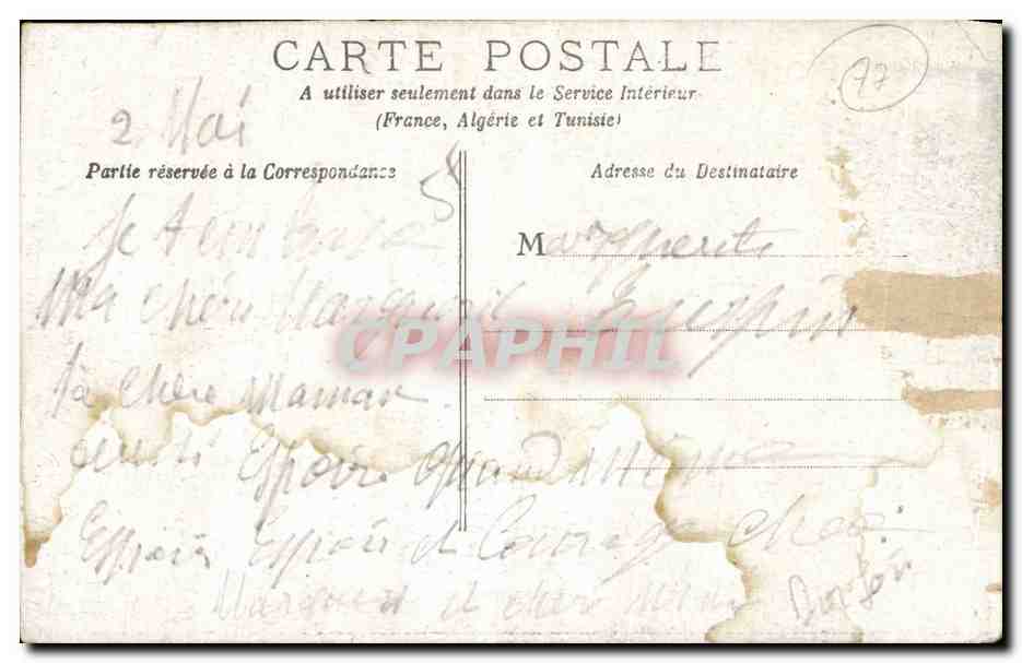 Fontainebleau — L'Hôtel de Ville — L.D., Fontainebleau — Verso