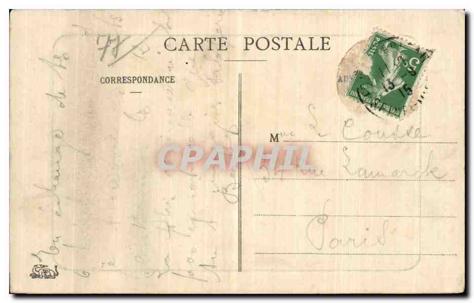 Antike Ansichtskarte Fontainebleau Die Abschiednahme Napoleons am 20. April 1814 — Rückseite