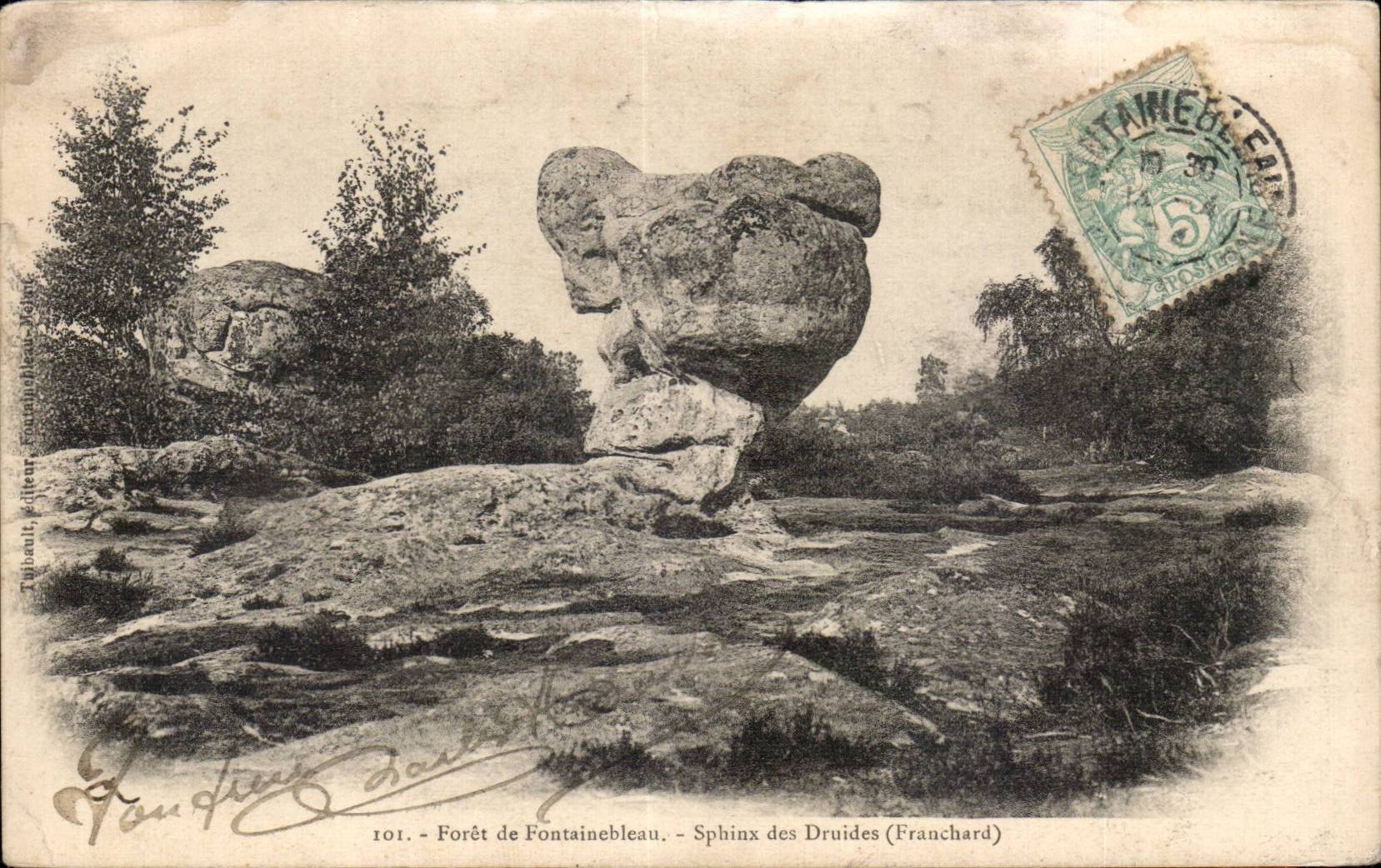 Forêt de Fontainebleau — Sphinx des Druides (Franchard) — Tihbault, éditeur, Souvainbleau, n°101