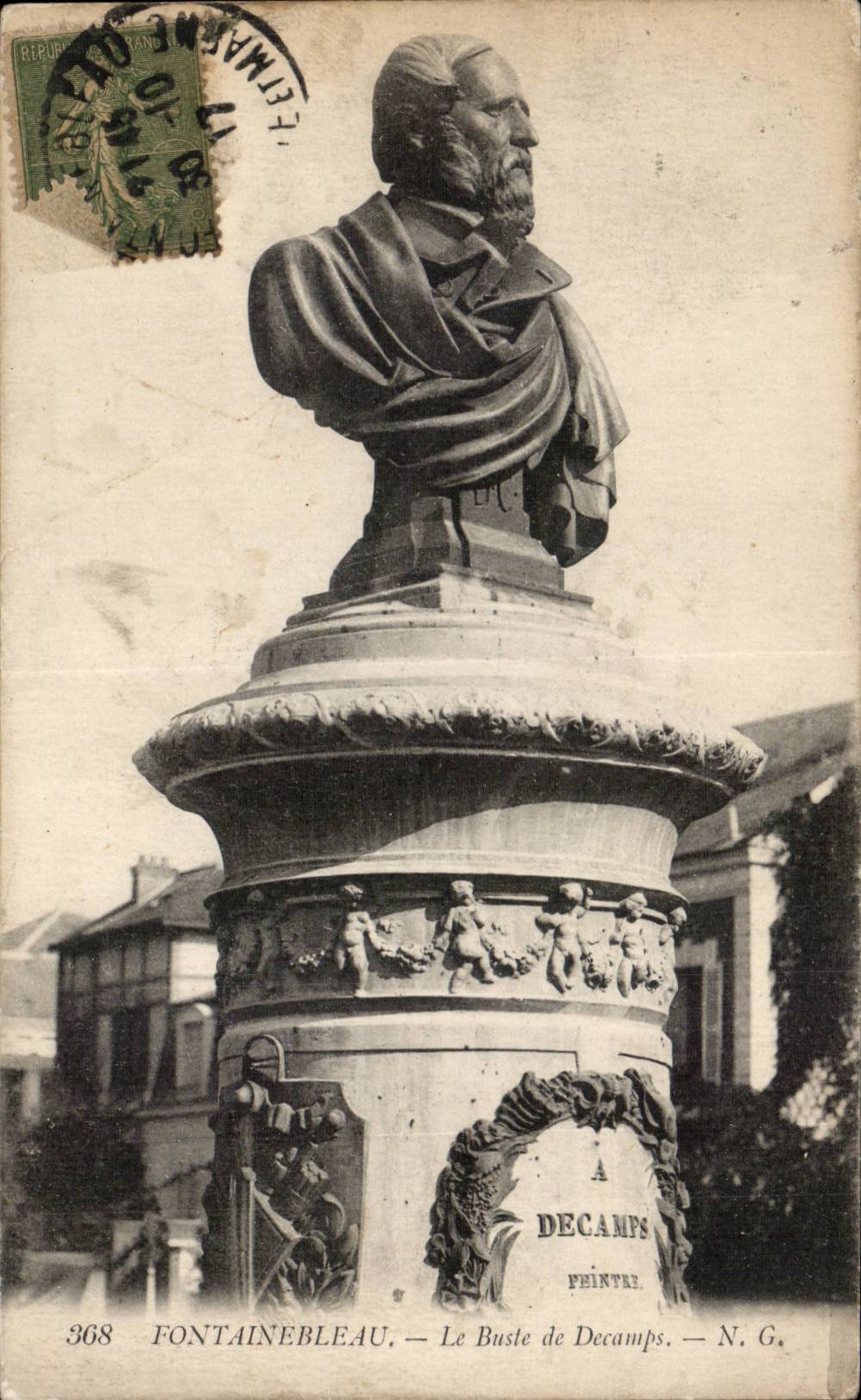 Fontainebleau — Der Büste von Decamps — N. G.