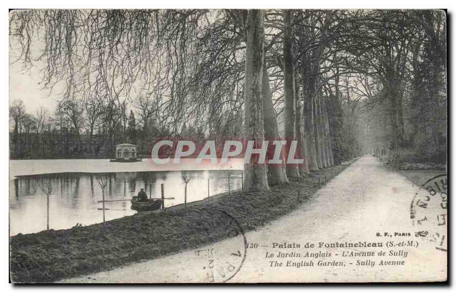 Der Englische Garten - Avenue de Sully — Schloss Fontainebleau (S.-et-M.) — B. F., PARIS