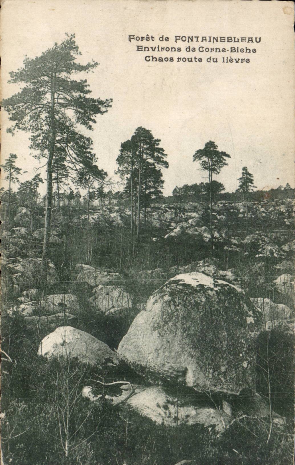 Forêt de Fontainebleau — Chaos route du lièvre — éditeur Paris