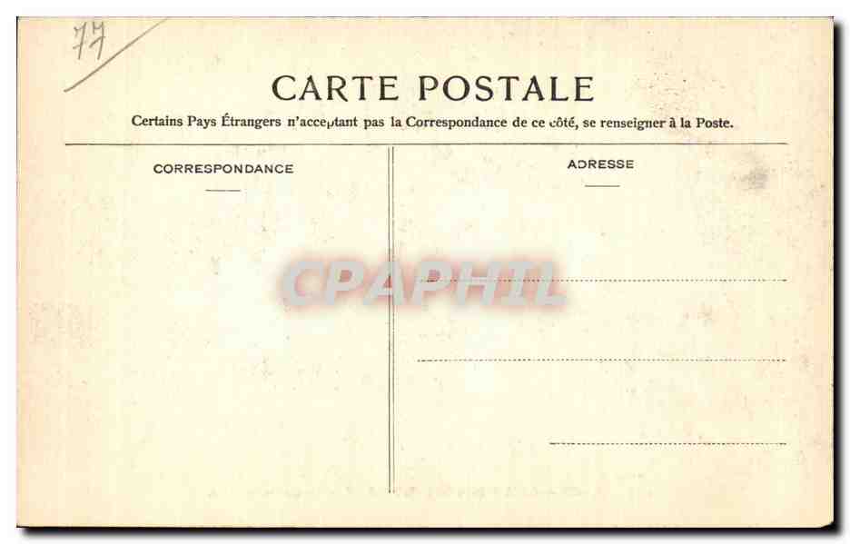 Palacio de Fontainebleau — La Grotta de los Pinos — Editor F. 163 — Reverso