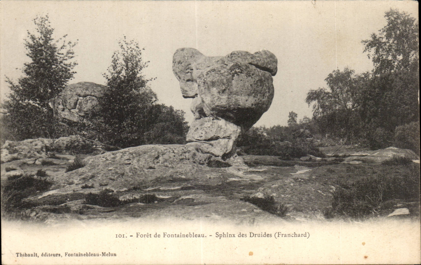 Sfinx van de Druiden (Franchard) — Bos van Fontainebleau — Thibault, uitgever, Fontainebleau-Melun, n°101