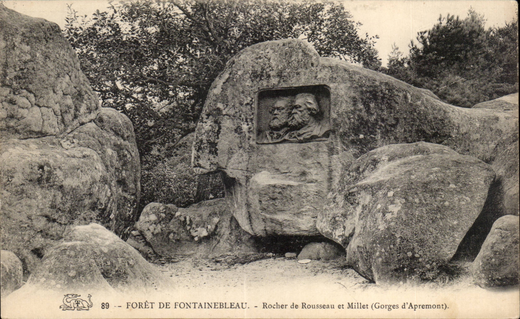 Rocher de Rousseau et Millet (Gorges d'Apremont) — Forêt de Fontainebleau — n°89