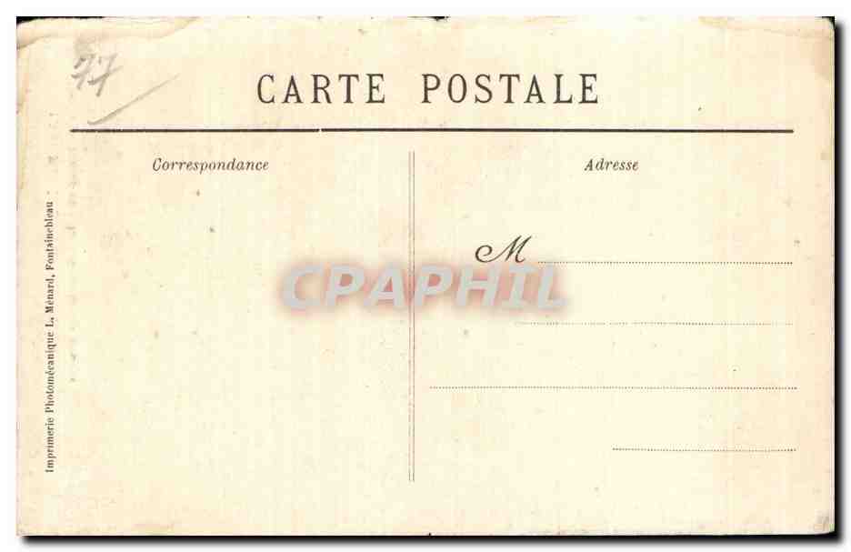 Tarjeta postal antigua Bosque de Fontainebleau Garganta de Franchard el laberinto de los druidas — Reverso