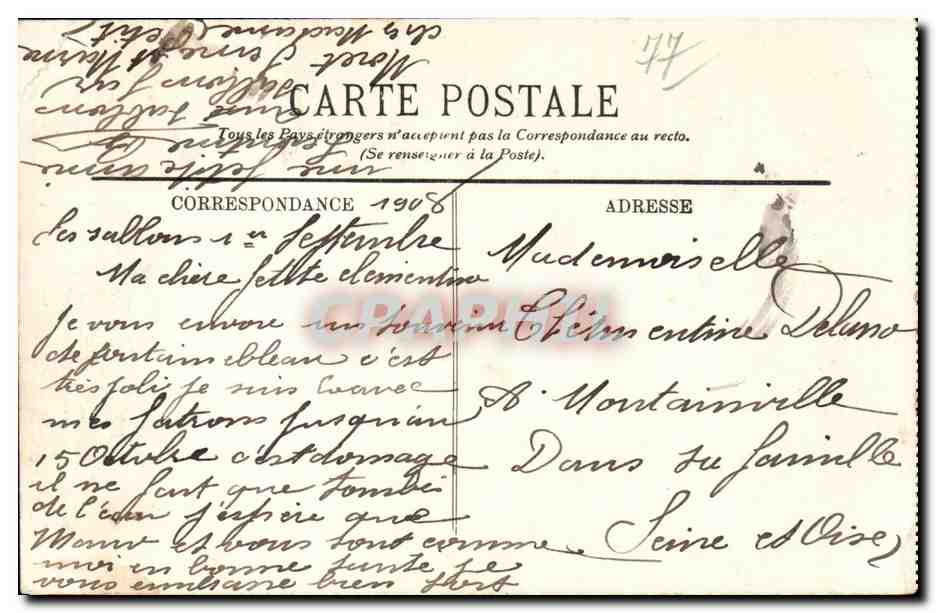 Fontainebleau — La Foresta — Las Gorges de Franchard — LL. — n° 218 — Reverso