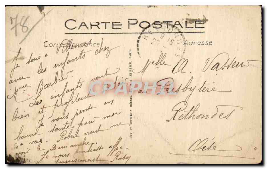 Villennes-sur-Seine — La Seine à Villennes — LL — Verso
